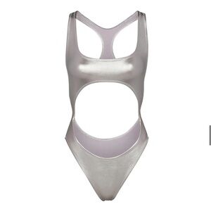 Skims Metallic Cut-Out Monokini
